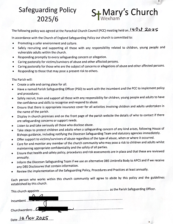 2025/2026 Safeguarding Policy